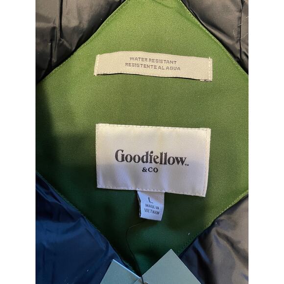 NWT Goodfellow Men’s Green Coat Size Large Water & Wind Resistant Insulated - Picture 14 of 16
